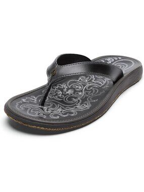 Premium Leather Women's Flip-Flop Sandals, Unique Stylish Slide Sandals